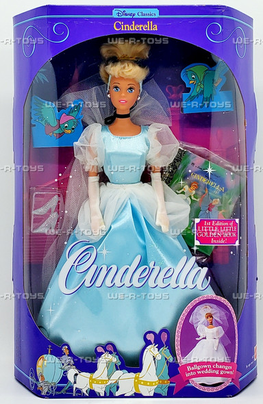 Disney Classics Cinderella Doll with Little Golden Book Mattel 1991