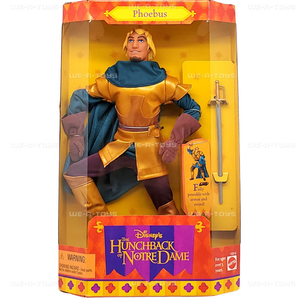 Disney's The Hunchback of Notre Dame Phoebus Doll 1995 Mattel 15312