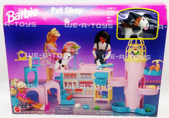 Barbie Pet Shop Playset With Cute Puppy Mattel 1996 #67550 NRFB