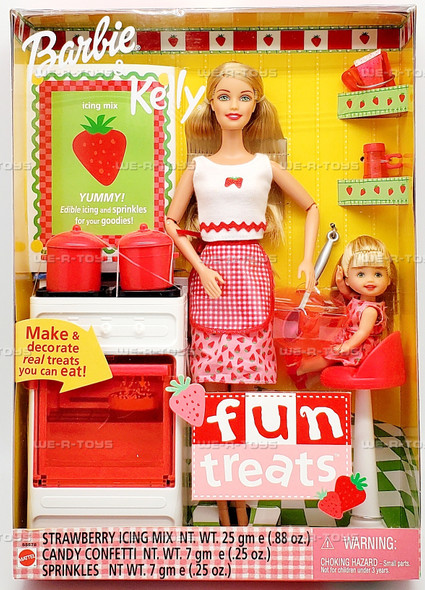 Barbie & Kelly Fun Treats Dolls Play Set 2001 Mattel No. 55578 NEW