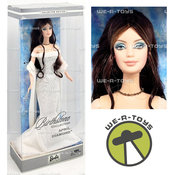 April Diamond Barbie Doll Brunette The Birthstone Collection 2002 Mattel B3412