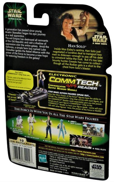 Star Wars Power of the Force CommTech Chip Han Solo Action Figure Hasbro 84202