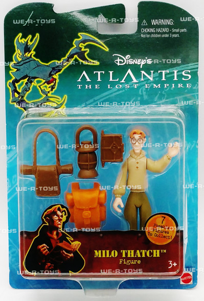 Disney's Atlantis the Lost Empire Milo Thatch Action Figure Mattel 2000 NRFP