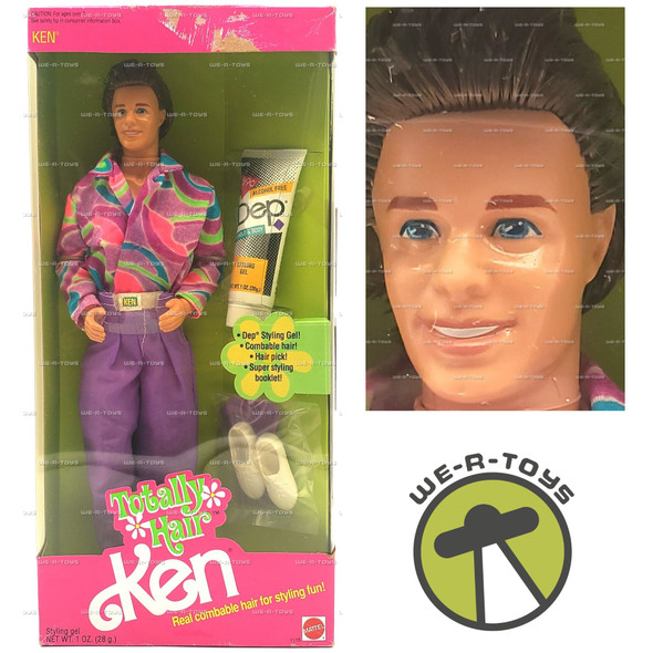 Barbie Totally Hair Ken Doll with Real Combably Hair 1991 Mattel No. 1115