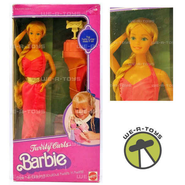 Barbie Twirly Curls Doll with Hair Twirly Curler AA 1982 Mattel