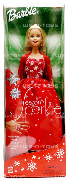 Season's Sparkle Barbie Holiday Doll 2001 Mattel 55198