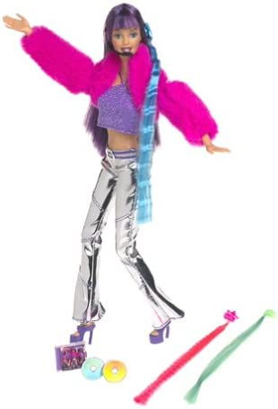 Jam 'N Glam Barbie Doll With Ever-Flex Waist & Hair Extensions 2001 Mattel 50257