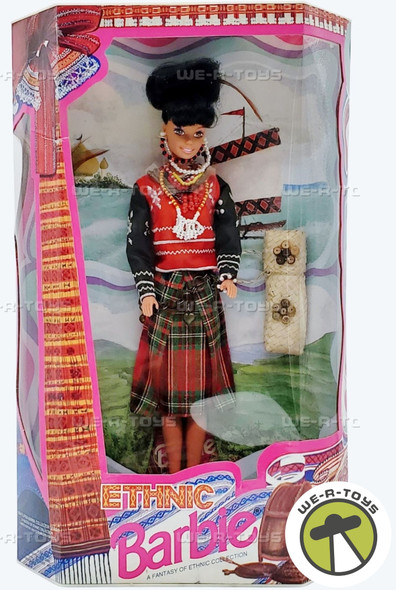 Ethnic Barbie Filipina Doll Red Dress With Black Sleeves 1994 Mattel 61369