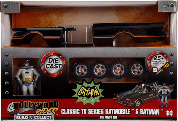 DC Hollywood Rides Build N' Collect Classic TV '66 Batmobile & Batman Die Cast Kit 