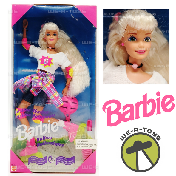 In-Line Skating Barbie Doll with Rollerskates 1995 Mattel 15473