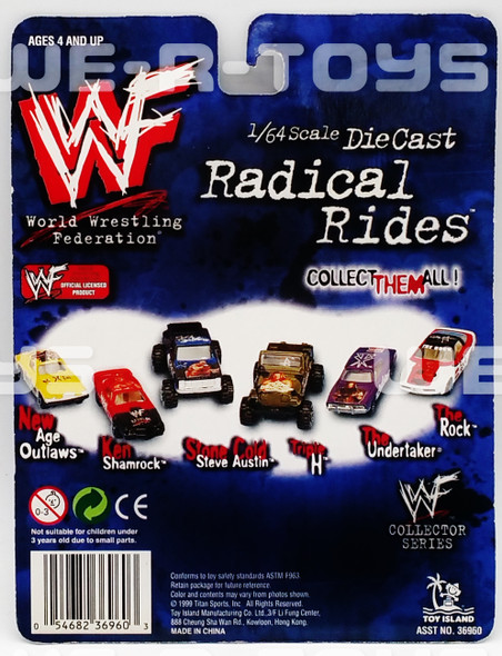 WWF Radical Rides The Rock 1/64 Scale Die-Cast Vehicle Toy Island 1999 NRFP