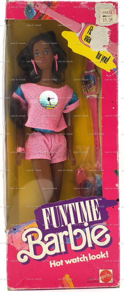 Barbie Funtime Hot Watch Look African American Doll 1986 Mattel #1739