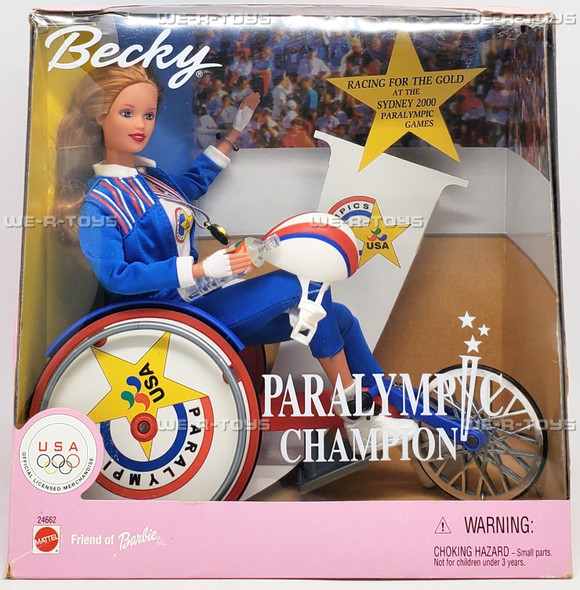 Barbie Paralympic Champion Becky Doll Mattel 1999 #24662 NEW