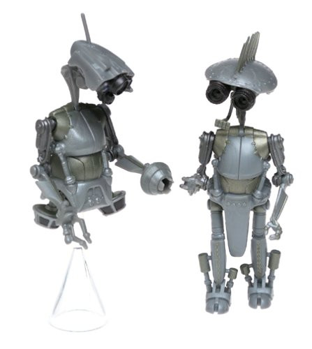 Star Wars Attack of the Clones SP-4 & JN-66 Research Droids Action Figures 2002