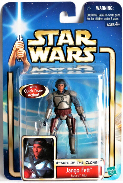 Star Wars Attack of the Clones Jango Fett Slave I Pilot Action Figure 2002