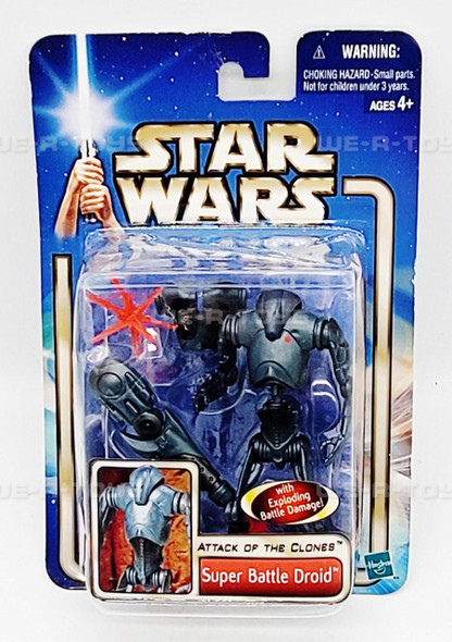 Star Wars Episode II: AOTC Super Battle Droid Figure Hasbro 2002 #84853 NEW