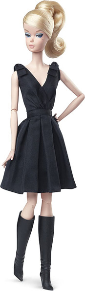 Barbie BFMC Classic Black Dress Silkstone Doll Gold Label 2015 Mattel DKN07