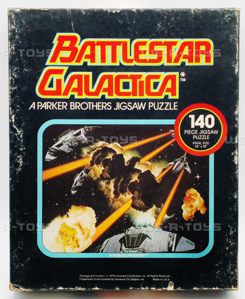 BattleStar Galactica Battlestar Galactica Interstellar Battle 140 Piece Jigsaw Puzzle PB 1978 No. 109