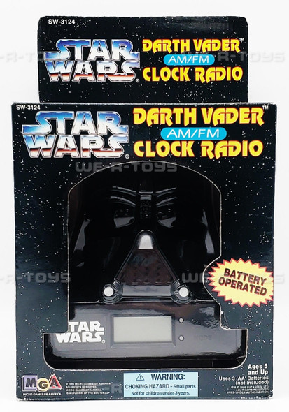 Star Wars Darth Vader AM/FM Clock Radio Micro Games of American 1995 NEW