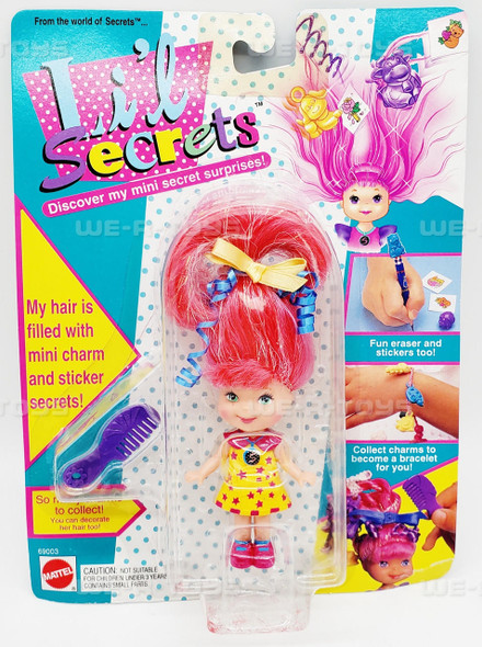 Li'l Secrets Pink & Yellow Doll Mattel 1993 #69003 NEW