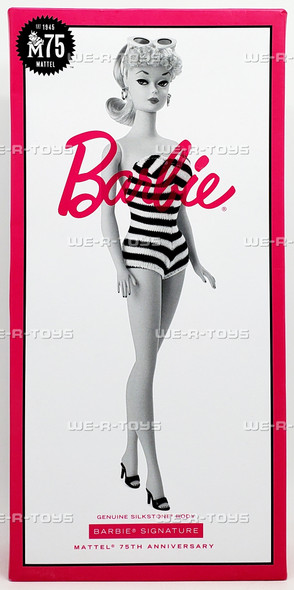 Barbie 75th Anniversary Barbie Doll Silkstone Body Limited Edition Mattel GHT46