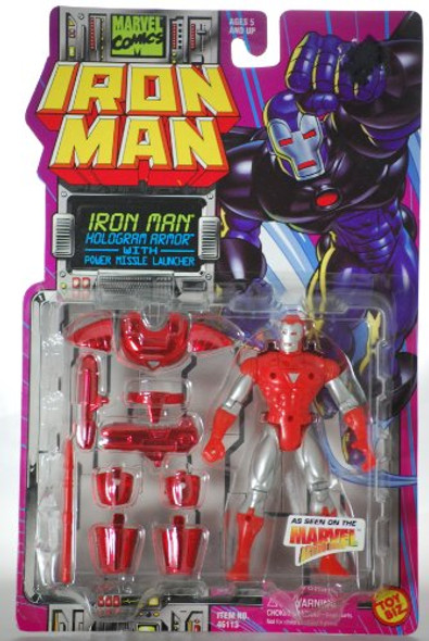 Iron Man Hologram Armor Marvel Articulated AF Toy Biz 1995