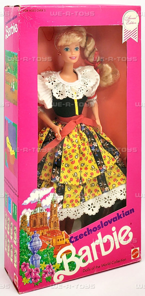 Czechoslovakian Barbie Dolls of the World Special Edition Doll 1990 Mattel 7330