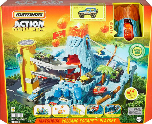 Matchbox Action Drivers Volcano Escape Playset