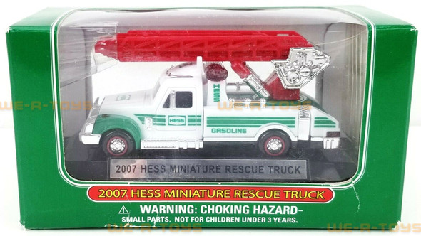 2007 Hess Miniature Rescue Truck