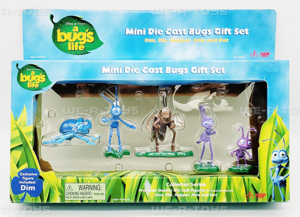 Disney Pixar Bug's Life Mini Die Cast Bugs Gift Set Figures Think Way #64244 NEW