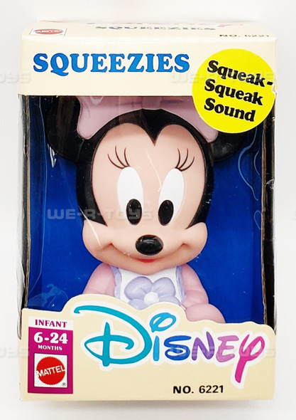 Disney Baby Minnie Mouse Squeezie Toy Collectible Mattel #6221 NEW