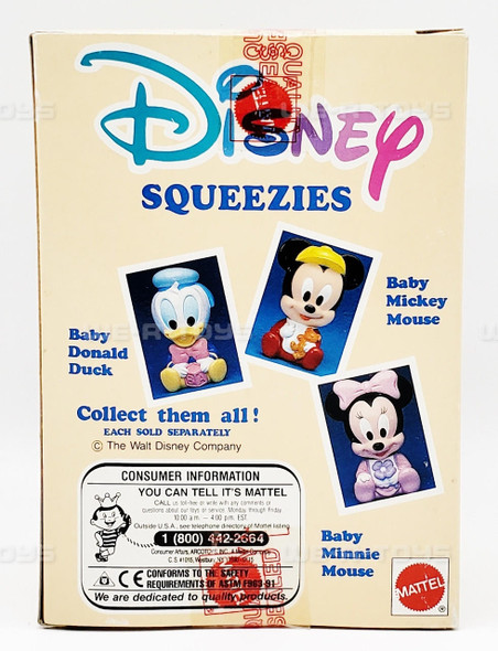 Disney Baby Mickey Mouse Squeezie Toy Collectible Mattel #6221 NEW