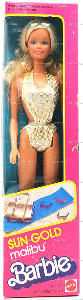 Barbie Sun Gold Malibu 1983 Barbie Doll Mattel #1067