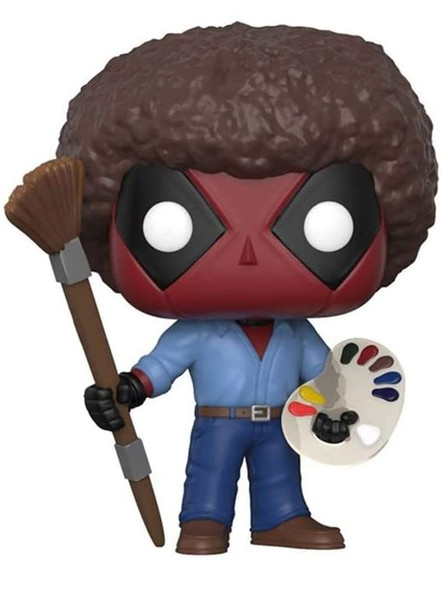 Funko Pop! Marvel 319 Deadpool as Bob Ross Bobble-Head Vinyl Figure 2018