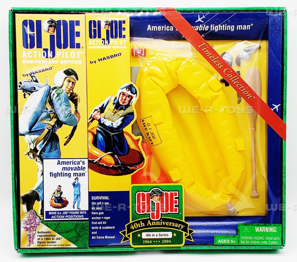 G.I. Joe GI Joe Action Pilot Figure & Survival Equipment Set Hasbro 2003 #80778 NEW