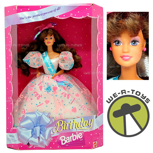 Birthday Barbie Doll Brunette 1994 Mattel 13253 NRFB