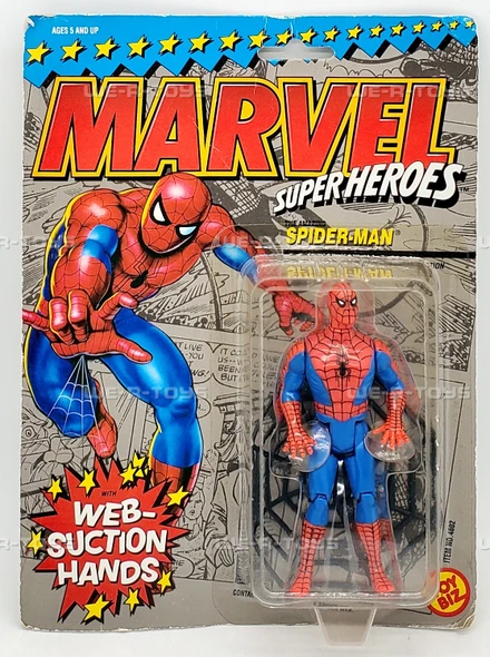 Marvel Super Heroes Spider-Man w/ Web-Suction Hands 1990 Toy Biz No. 4802
