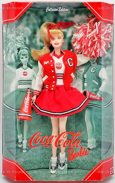 Coca Cola Cheerleader Barbie Collector Edition Doll 2000 Mattel 28376 Coca Cola Cheerleader Barbie Collector Edition Doll 2000 Mattel 28376