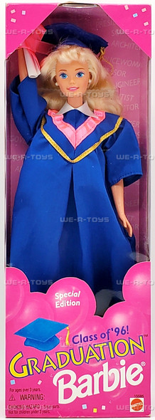 Barbie Class of '96 Graduation Doll Special Edition Blonde Hair Blue Gown 15585