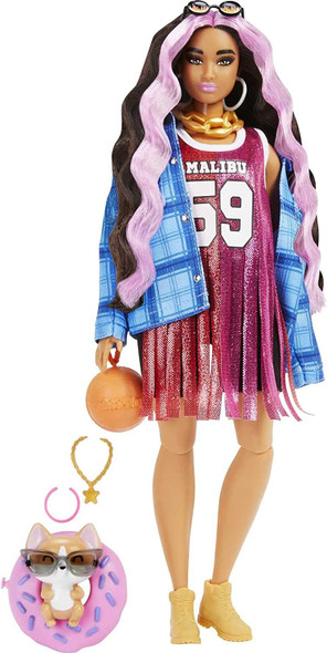 Barbie Extra Series #13 Doll with Pink Streaked Hair 2021 Mattel HDJ46