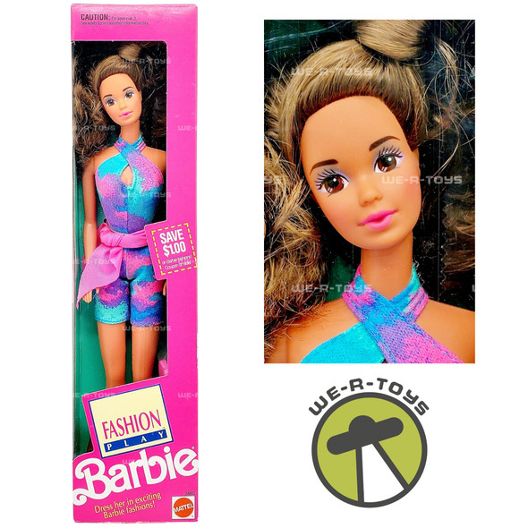 Fashion Play Barbie Doll Steffie Face Brunette Hair 1991 Mattel 3860