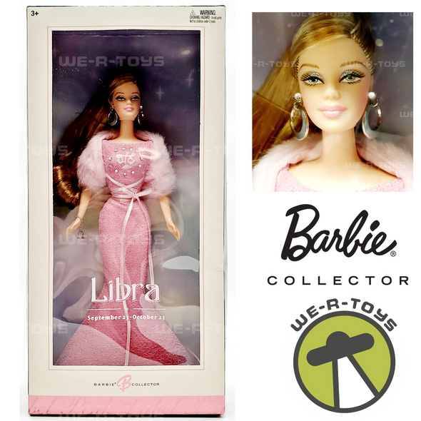 Libra Barbie Doll The Zodiac Collection Pink Label 2004 Mattel C3824 NRFB