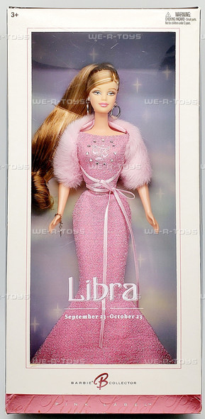 Libra Barbie The Zodiac Collection Pink Label Doll 2004 Mattel C3824