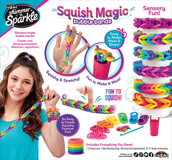 CraZart Shimmer n Sparkle Squish Magic Bubble Bands Loom Band Making kit