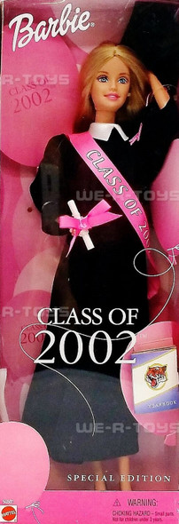 Barbie Class of 2002 Special Edition Doll Black Graduate Gown Mattel 50501 NRFB