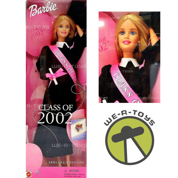 Barbie Class of 2002 Special Edition Doll Black Graduate Gown Mattel 50501 NEW