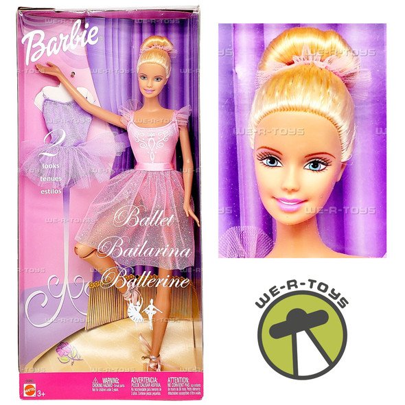 Ballet Barbie Ballerina with 2 Looks Doll 2002 Mattel 56990