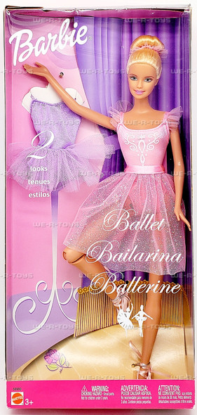 Ballet Barbie Ballerina with 2 Looks Doll 2002 Mattel 56990