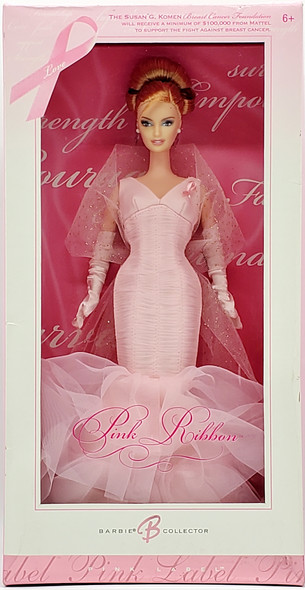 Pink Ribbon Barbie Doll 2006 Pink Label Mattel J0932