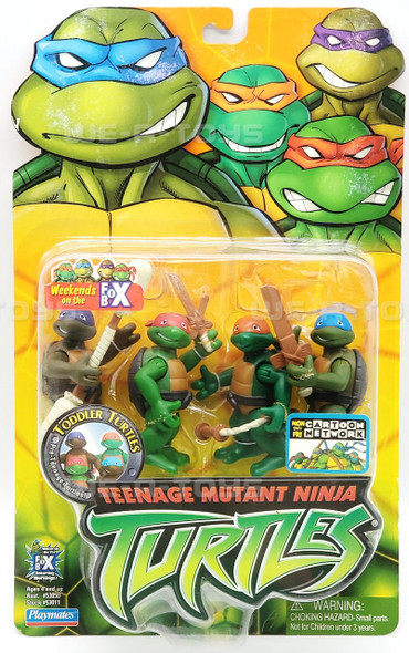  Teenage Mutant Ninja Turtles Toddler Turtles Action Figures 2004 No. 53011 NEW 